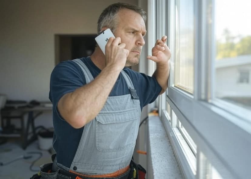 Contractor reviewing project details
